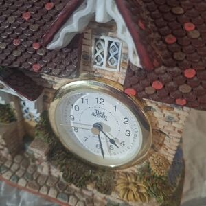 Avenue Rustic Cottage Clock with Gold Accents